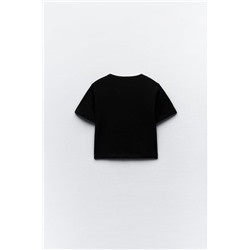 CROPPED STRETCH T-SHIRT