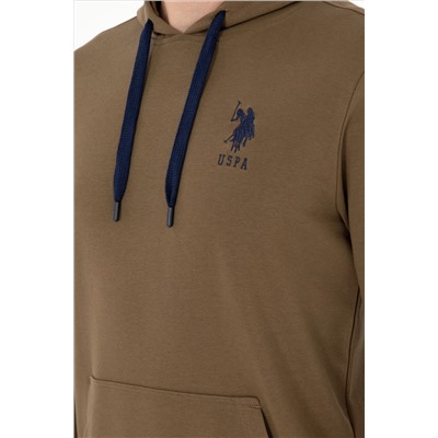 Erkek Haki Basic Sweatshirt