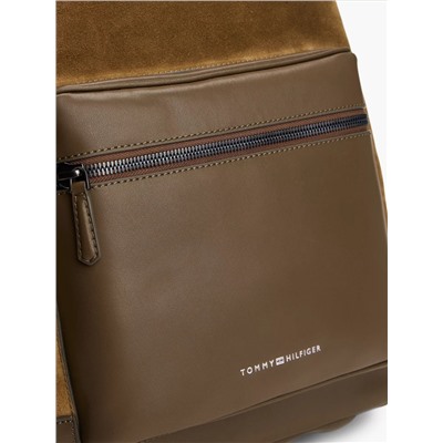 Tonal Suede and Leather Backpack