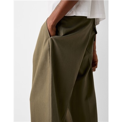Tailored lyocell blend balloon trousers
