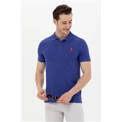 Erkek Mavi Basic Polo Yaka Tişört