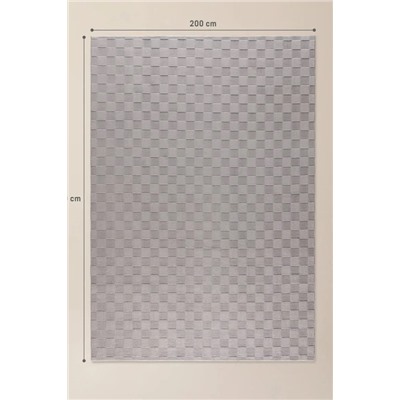 Soie Rölyef Halı - Gri - 200x290 cm