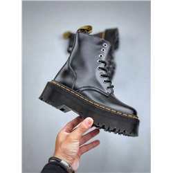 Ботинки Dr. Martens Martin Martin boots 1462 на молнии с высоким берцем и восемью отверстиями, плотная кожаная подошва черного цвета