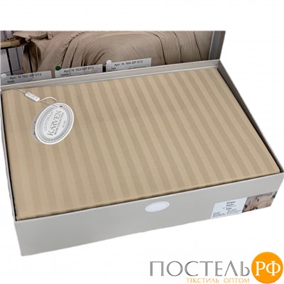 Постельное белье "Карвен" Stripe Satin 1.5 спальн. N 162-SS 012 sampanya/бежевый