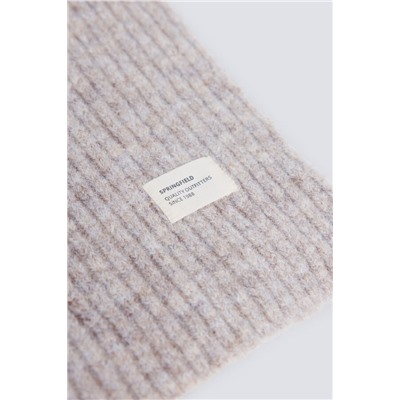 Bufanda canalé color crudo