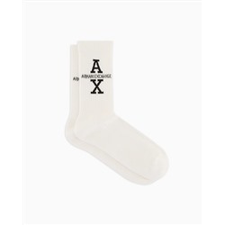 COTTON RIBBED SOCKS WITH LOGO