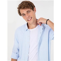 Açık Mavi Regular Fit Uzun Kollu Gömlek