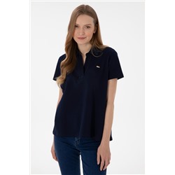 Kadın Lacivert Basic Polo Yaka Tişört