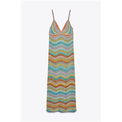 CROCHET KNIT STRAPPY DRESS