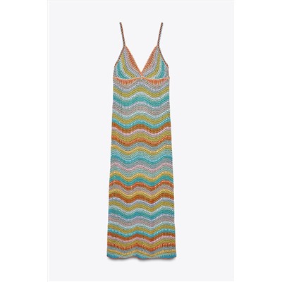CROCHET KNIT STRAPPY DRESS