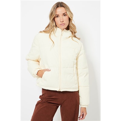 Anorak con capucha - Crudo