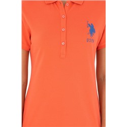 Kadın Nar Çiçeği Polo Yaka Örme Elbise