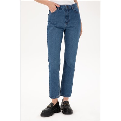 Kadın Açık Mavi Straight Fit Jean Pantolon