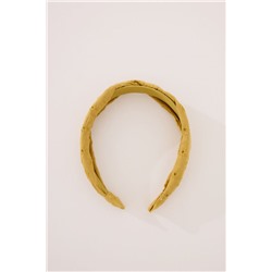 Diadema pelo bordado suizo mostaza
