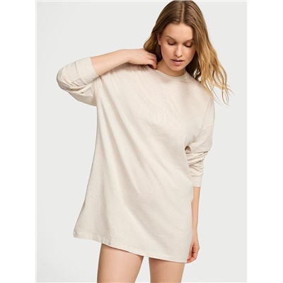 100% Cotton Long-Sleeve Sleep Tee