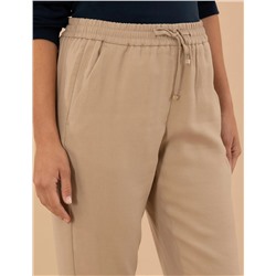 Bej Carrot Fit Kumaş Pantolon
