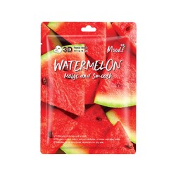 Увлажняющая и разглаживающая 3D маска для лица Moods Арбуз 38 мл / Moods Watermelon Moist And Smooth 3D Facial Mask 38 ml