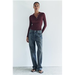 ZW COLLECTION RELAXED FIT MID-RISE JEANS