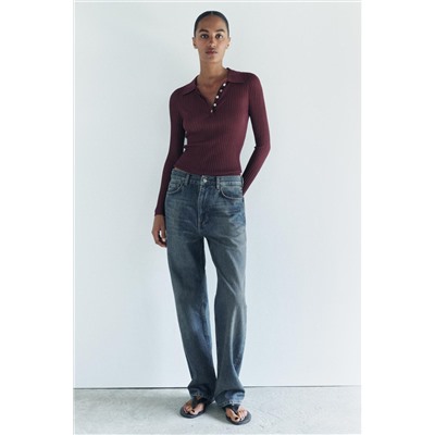 ZW COLLECTION RELAXED FIT MID-RISE JEANS