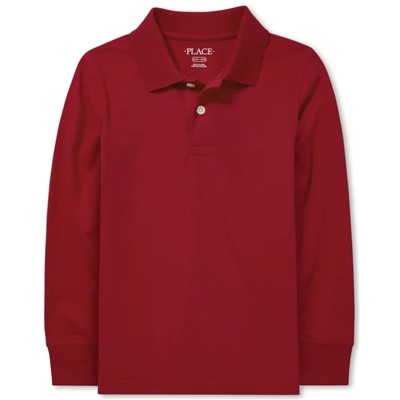 Boys Uniform Long Sleeve Soft Jersey Polo