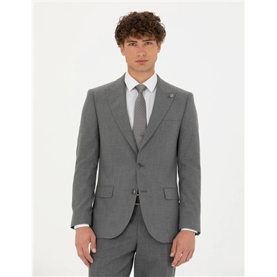 Gri Ekstra Slim Fit Takım Elbise