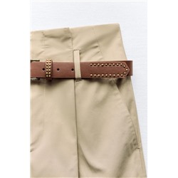 BELTED PAPERBAG CARGO TROUSERS
