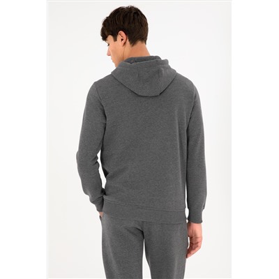 Erkek Antrasit Melanj Basic Sweatshirt