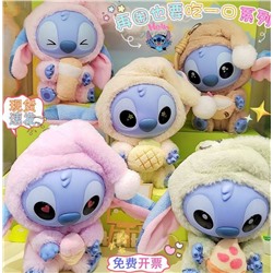 MINISO Stitch Eat Some Thing Before Sleep Фигурки-сюрприз. В коробке. Размер 15*10 см