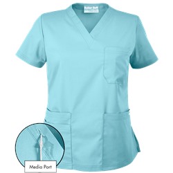 UA Butter-Soft STRETCH V-Neck Media Scrub Top