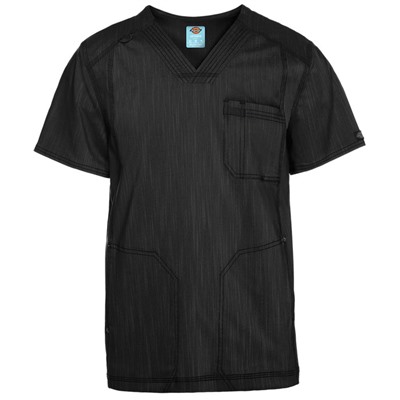 Dickies Advance Men's Two-toned Twist V-Neck Scrub Top