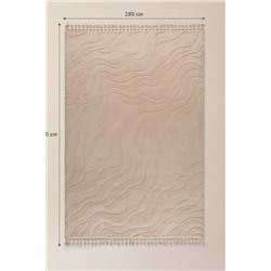 Pluie Rölyef Halı - Bej - 190x290 cm