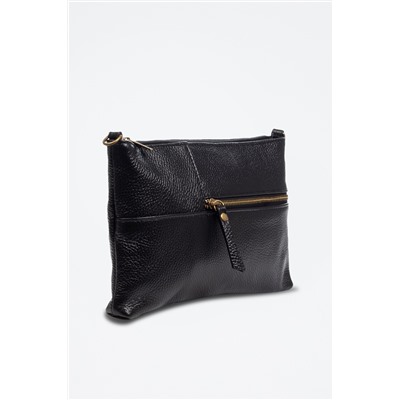 Bandolera de piel Arreone - Negro