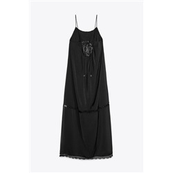 EMBROIDERED VOLUMINOUS MIDI DRESS