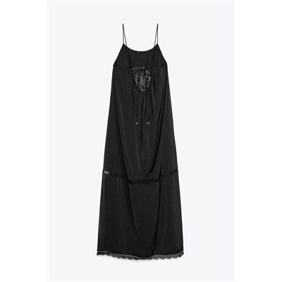 EMBROIDERED VOLUMINOUS MIDI DRESS