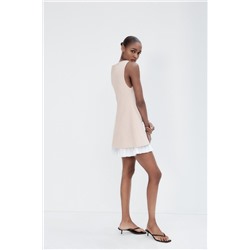 VESTIDO CORTO COMBINADO POPELÍN