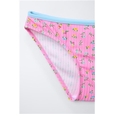 6-14 AÑOS/ BIKINI FLORES CONTRASTE