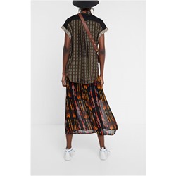 Camisa manga corta cenefa africana