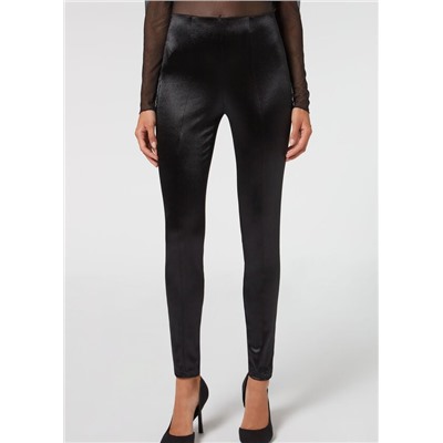 Skinny Leggings in Satin-Optik