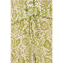 Pijama corto algodón estampado verde