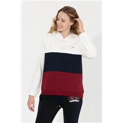 Kadın Vİşne Kapüşonlu Sweatshirt