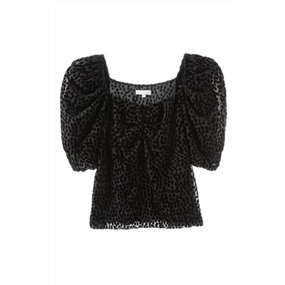 Blusa de seda Negro