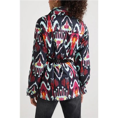 Sobrecamisa acolchada estampada
