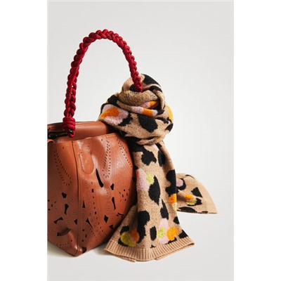 Bufanda alargada animal print