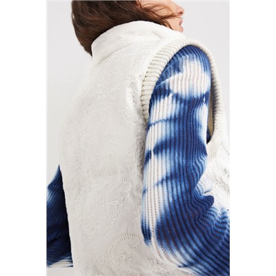 Chaleco padded de encaje