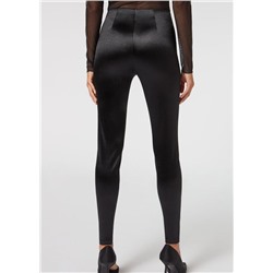 Skinny Leggings in Satin-Optik