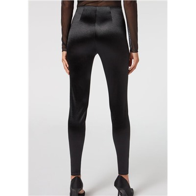 Skinny Leggings in Satin-Optik