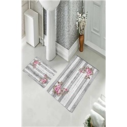 on the clouds Banyo Halısı Ikili Klozet Takımı Kaymaz Tabanlı P128