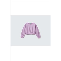 United Colors of Benetton Kız Çocuk Lıla Logo Etiketli Sweatshirt 223P3UHRC10AT-8K1