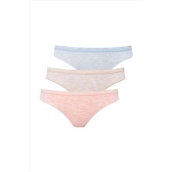 U.S. Polo Assn.Pembe- Mavi- Gri Kadın 3 Lü Mix Slip
