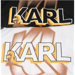 Хлопковая дышащая футболка с офсетной печатью KARL LAGERFEL*D ОРИГИНАЛ!